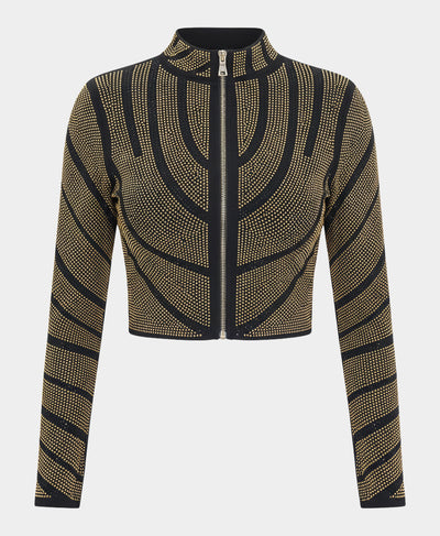 Crystal Covered Crop Jacket image 2