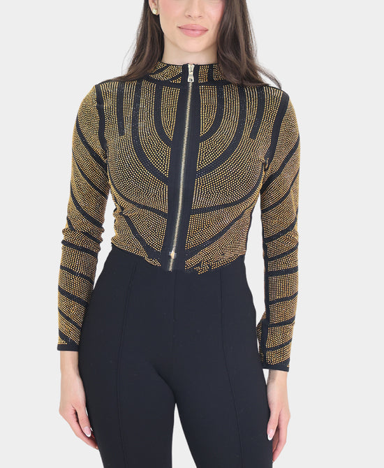 Crystal Covered Crop Jacket view 