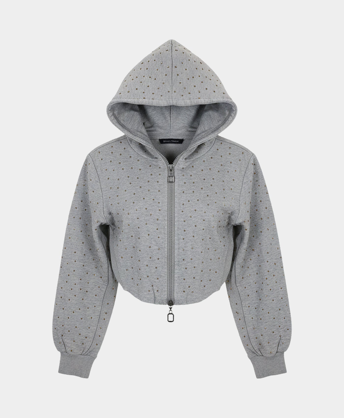 Cropped Fleece Hoodie w/ Crystals view 1