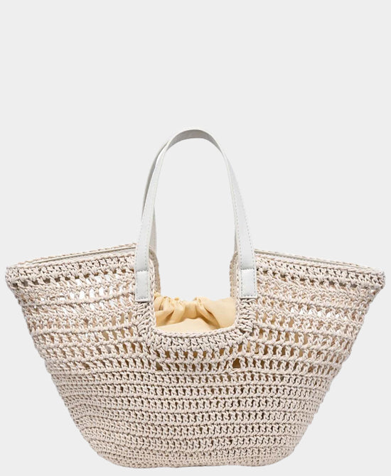 
Crochet Tote Bag in IVORY view 1