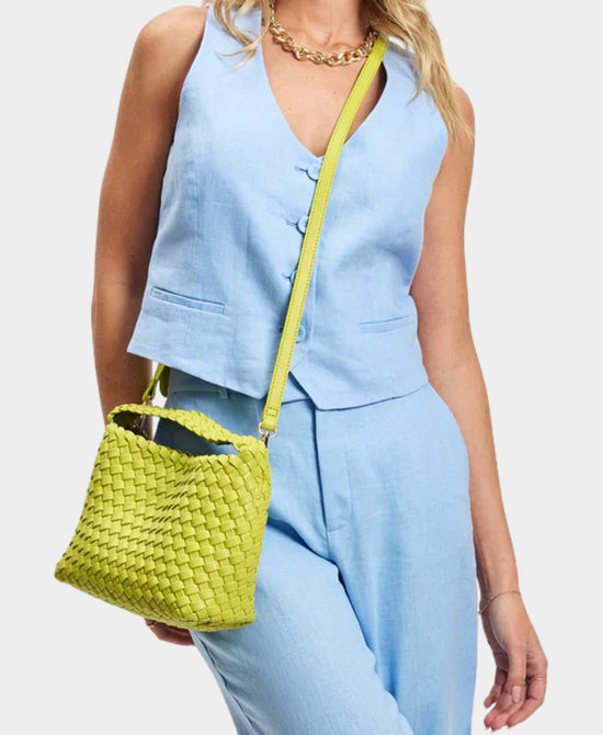 
Woven Crossbody Bag in CHARTREUSE view 2