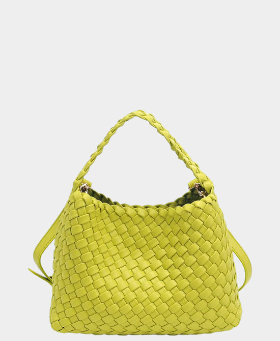 
Woven Crossbody Bag in CHARTREUSE view 1