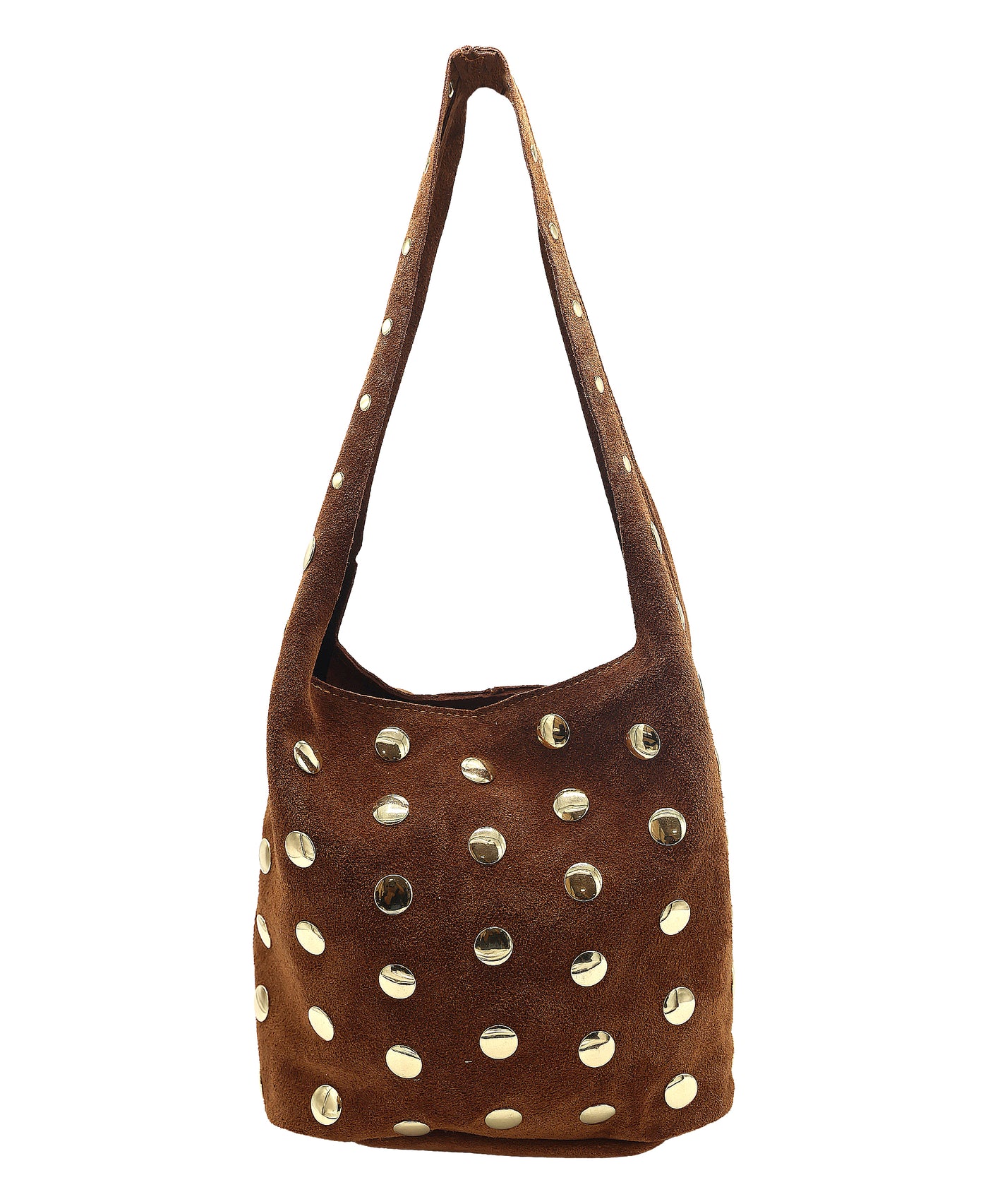 Suede Hobo Bag w/ Studs view 1