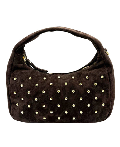 Suede Handbag w/ Studs image 1