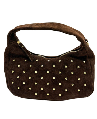 Suede Handbag w/ Studs image 2