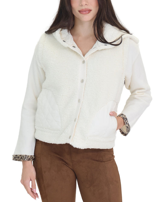Sherpa Hoodie Vest view 