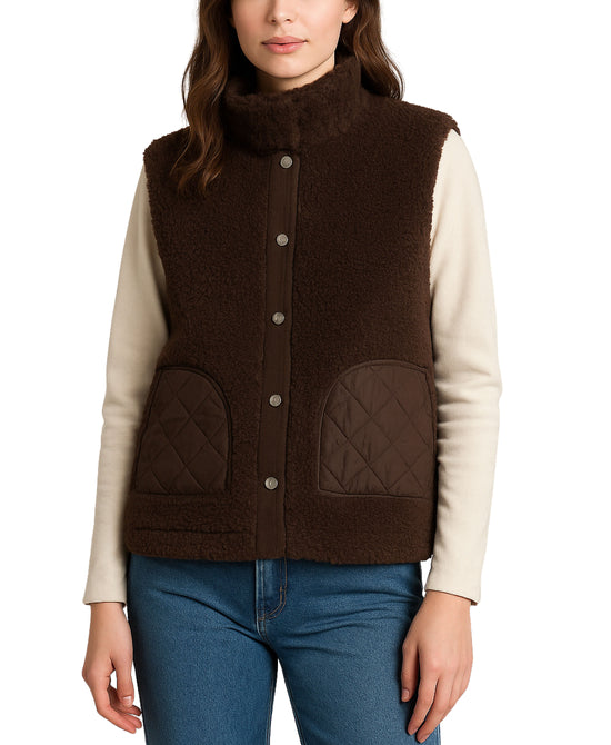 Sherpa Hoodie Vest view 