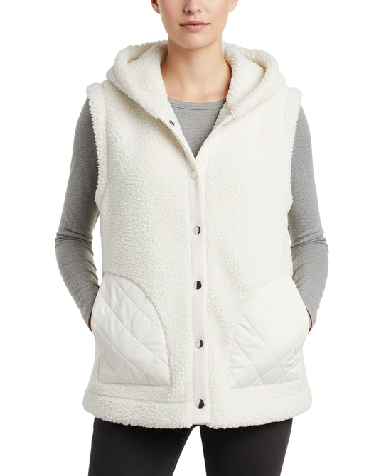 Sherpa Hoodie Vest view 