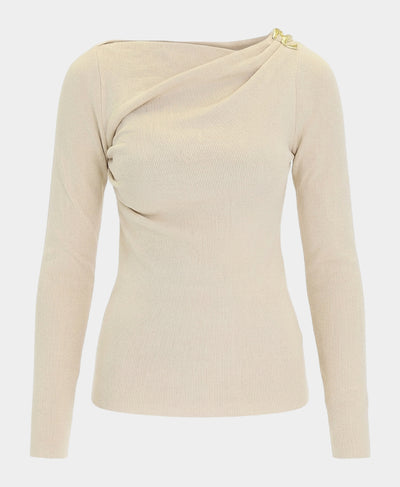 Ruched Sweater w/ Gold Hardware image 2