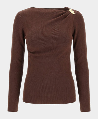 Ruched Sweater w/ Gold Hardware image 3