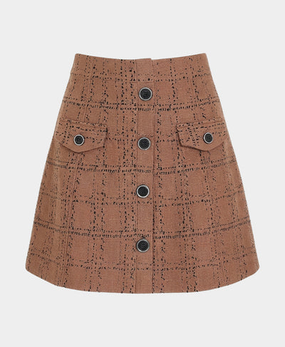 Knit Skirt w/ Button Detail image 3