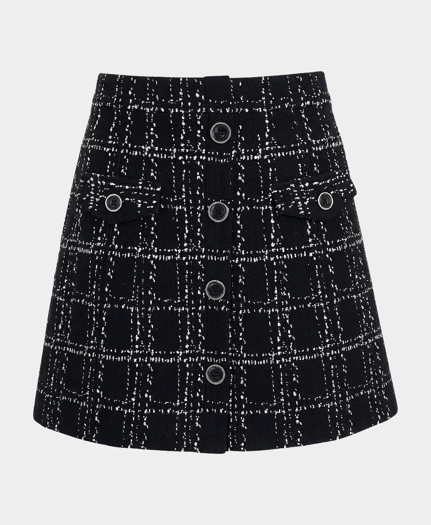 Knit Skirt w/ Button Detail view 3