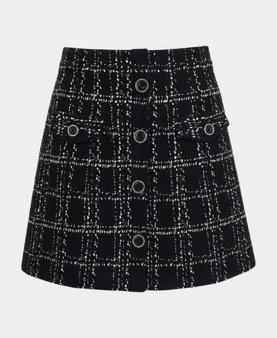 Knit Skirt w/ Button Detail image 3