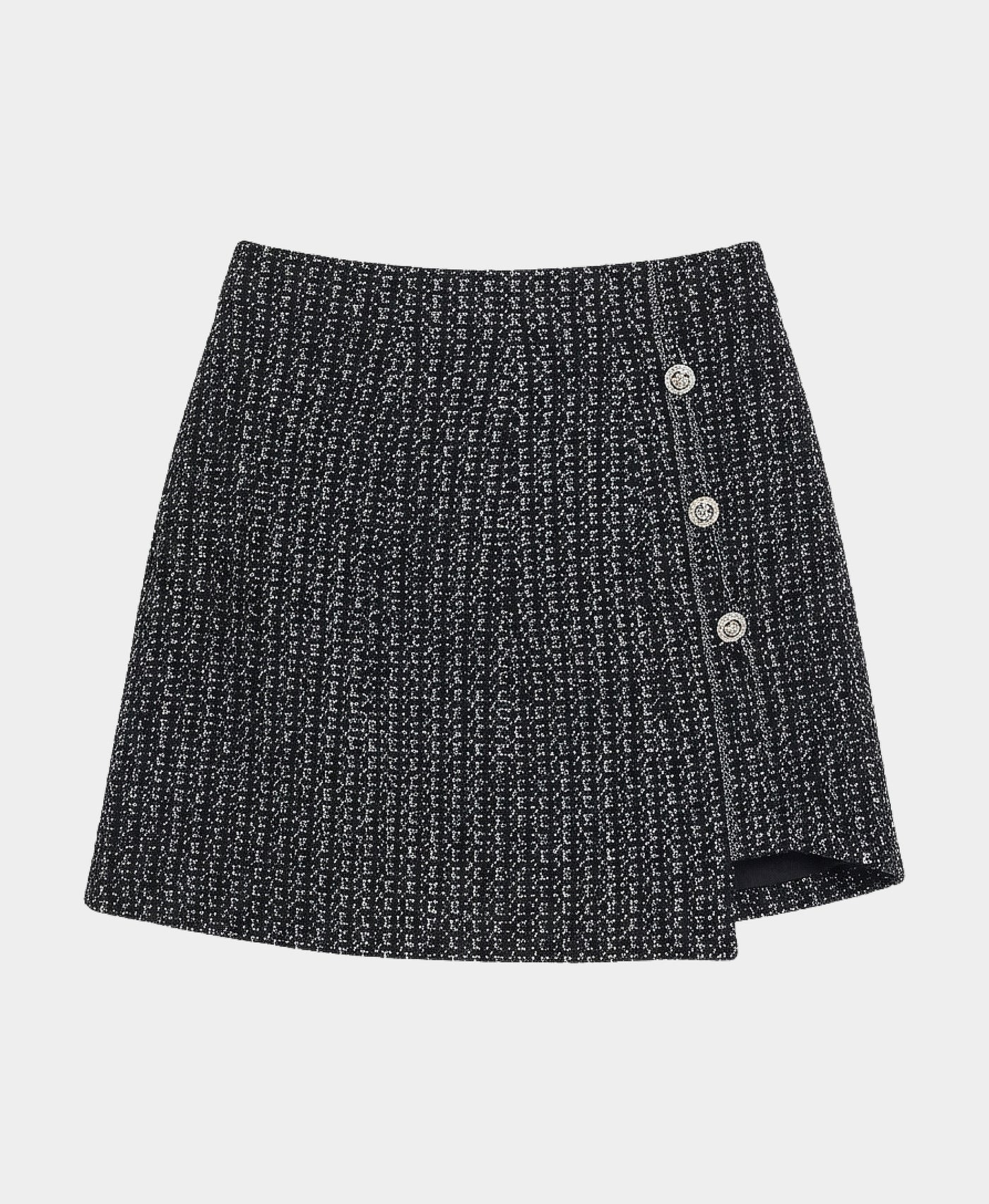 Knit Skirt w/ Button Detail view 3