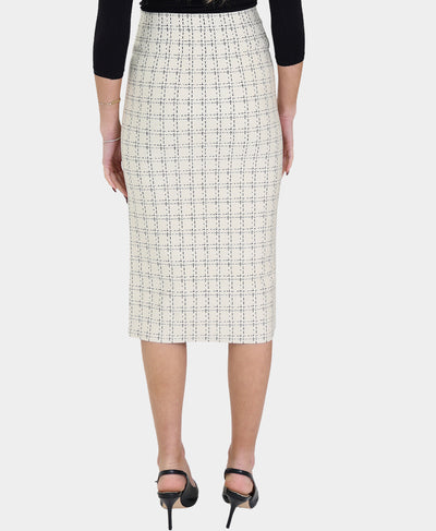 Knit Pencil Skirt w/ Button Detail image 2