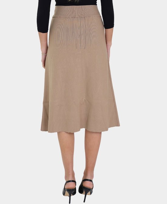 Knit Midi Skirt w/ Button Details view 