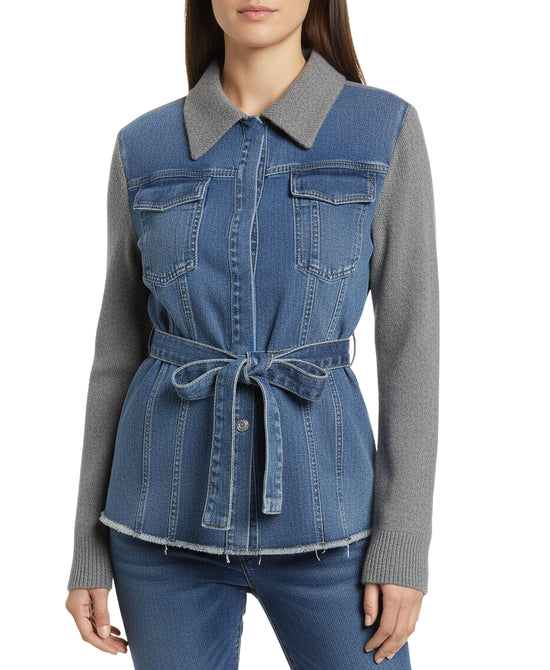 Denim & Knit Cardigan view 