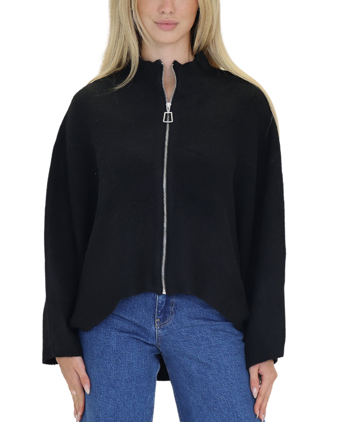 Knit Hi-Lo Poncho view 1