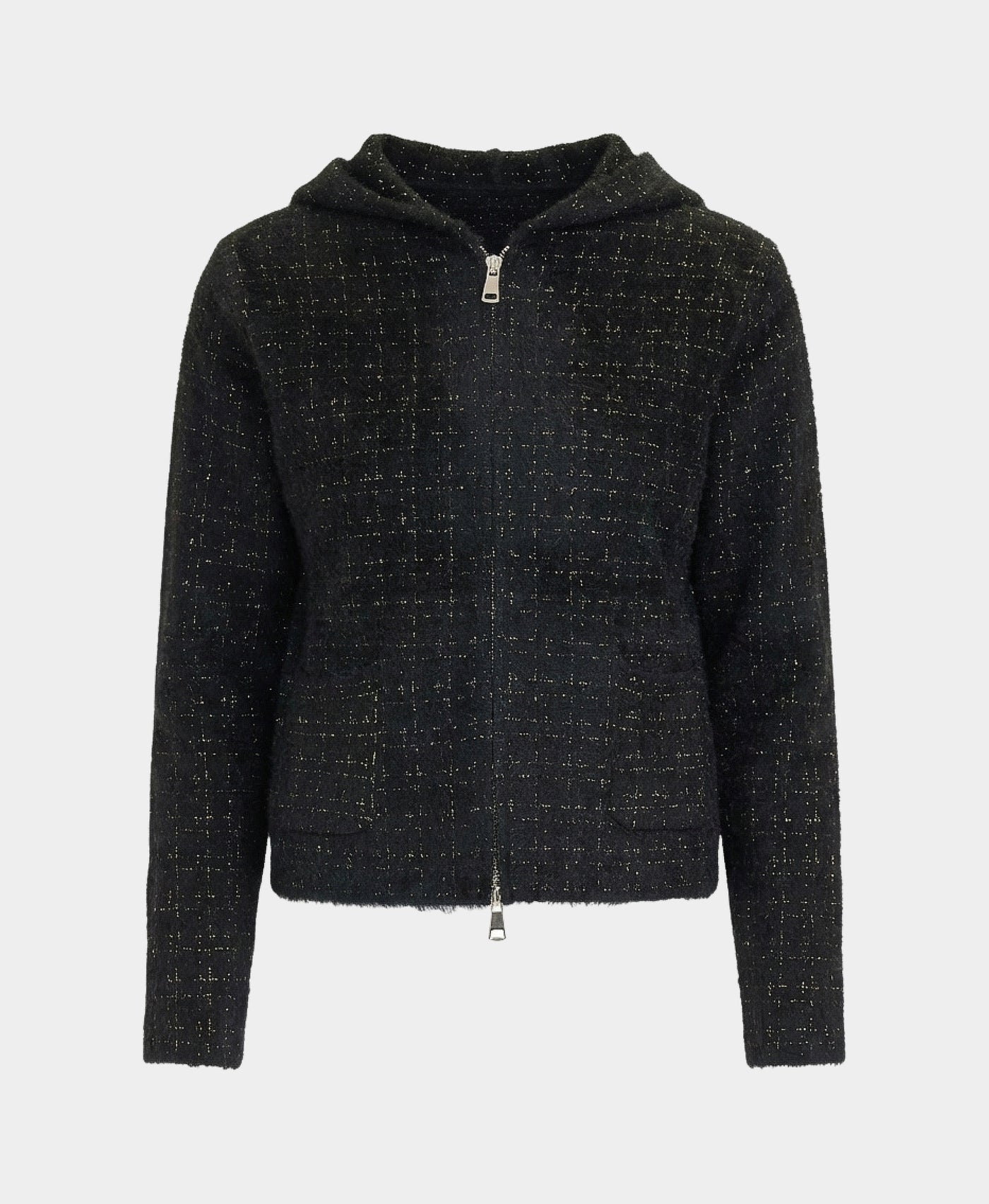 Zip Up Sweater w/ Hood view 3