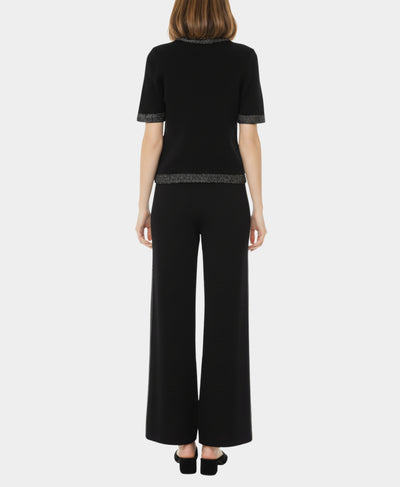 Knit Sweater & Pants Sets w/ Beaded Trim- 2 Pc Set image 2