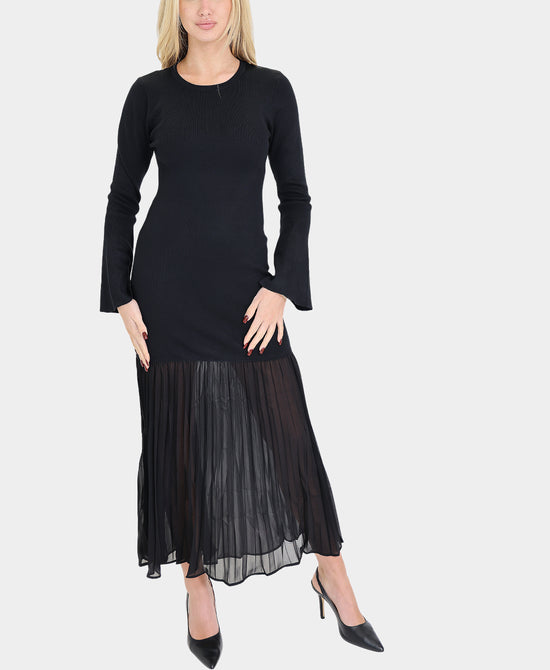 Sweater Dress w/ Chiffon Trim view 