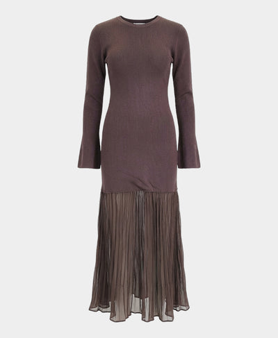 Sweater Dress w/ Chiffon Trim image 3