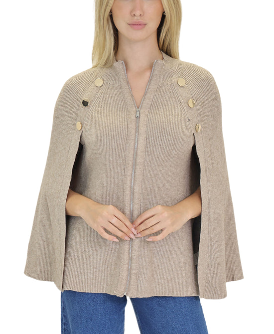 Knit Ribbed Capelet view 