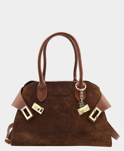 Suede Satchel Bag image 2