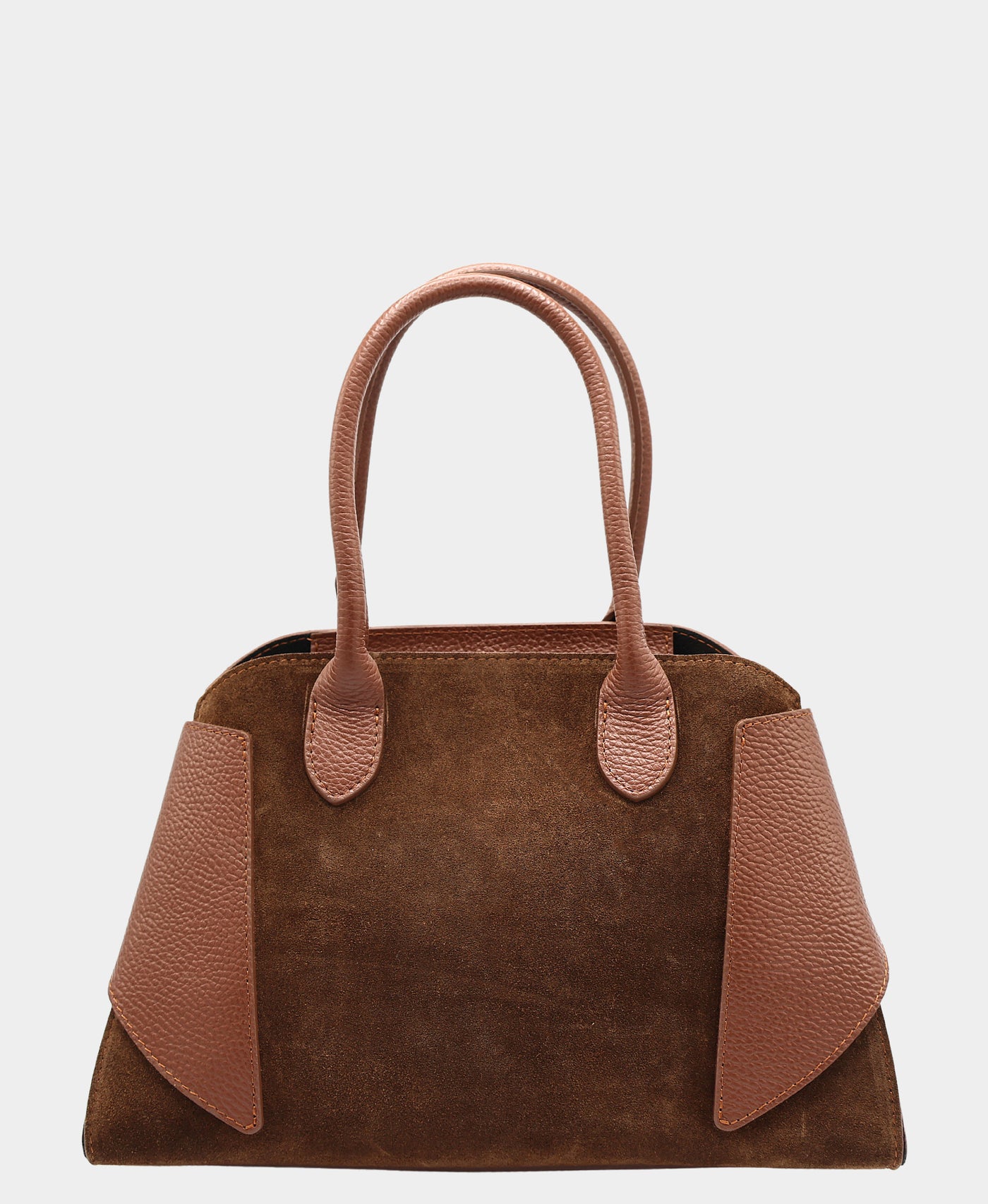 Suede Satchel Bag view 3