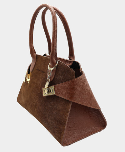 Suede Satchel Bag image 4