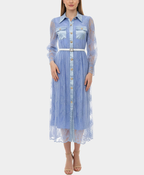 Embroidered Midi Dress view 1