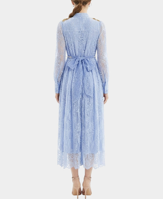 Embroidered Lace Midi Dress view 2