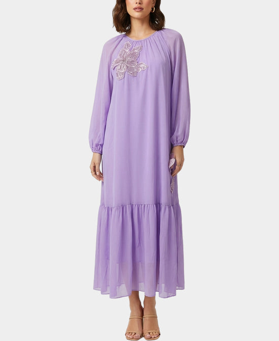 Maxi Dress w/ Sequin Flower Detail view 1