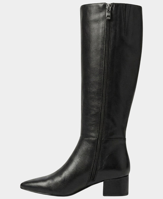 
Faux Leather Heeled Boot in BLACK view 2