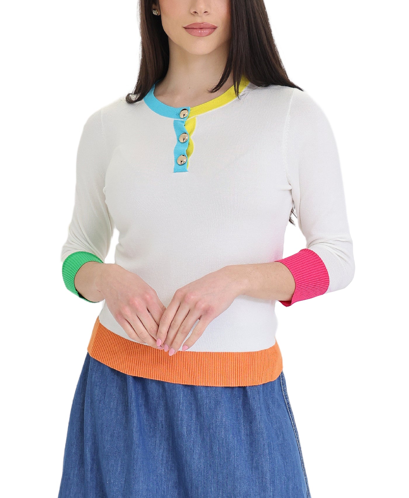 Multicolor Knit Sweater view 1