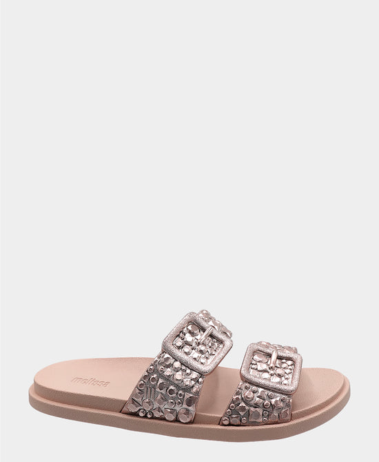 Metallic Textured Band Sandal view 1
