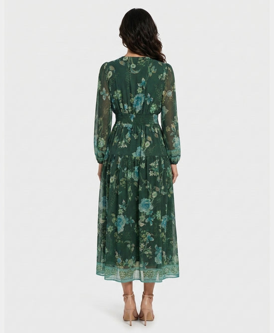 
Printed Maxi Dress in GREEN view 2