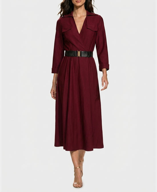 
Knit Maxi Dress in WINE view 1