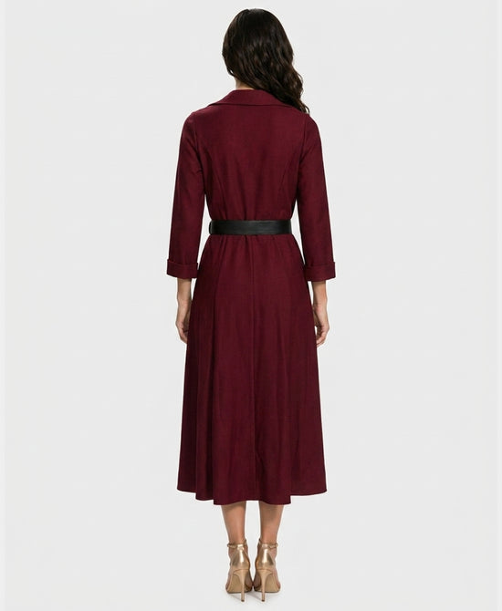 
Knit Maxi Dress in WINE view 2