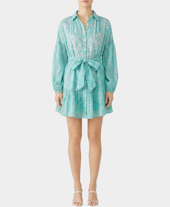 Printed Dress w/ Sequins view 1