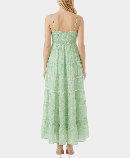 Printed Maxi Dress w/ Scallop Trim view 2