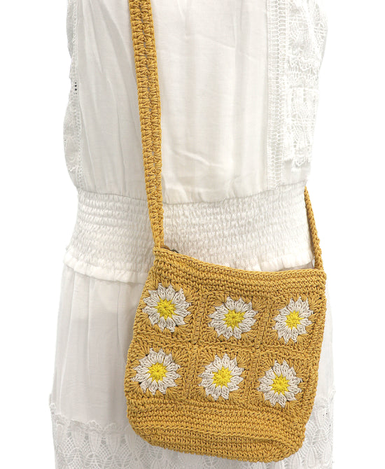 Crochet Flower Patch Crossbody Bag view 1