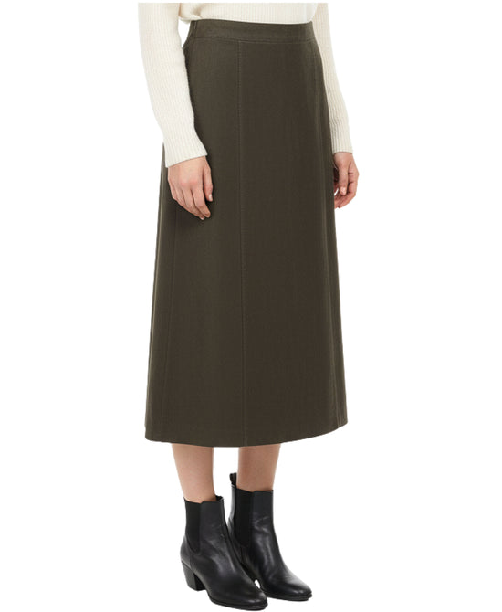Faux Suede Midi Skirt view 