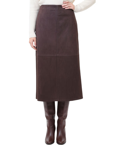 Faux Suede Midi Skirt image 1