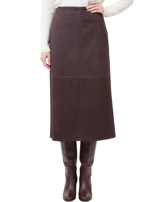 Faux Suede Midi Skirt view 