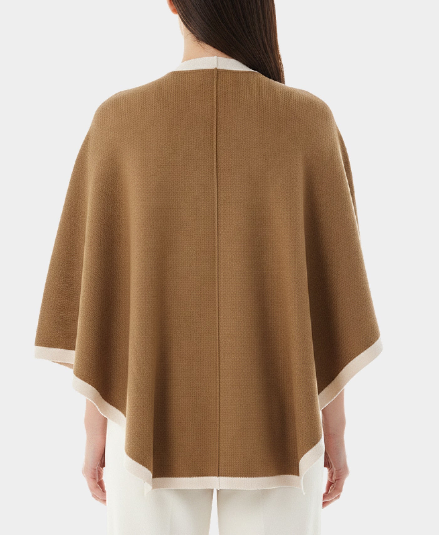 Wool Wrap w/ Fur Trim view 2