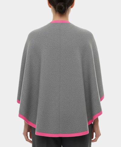 Wool Wrap w/ Fur Trim image 2