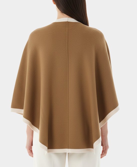 Wool Wrap w/ Fur Trim view 