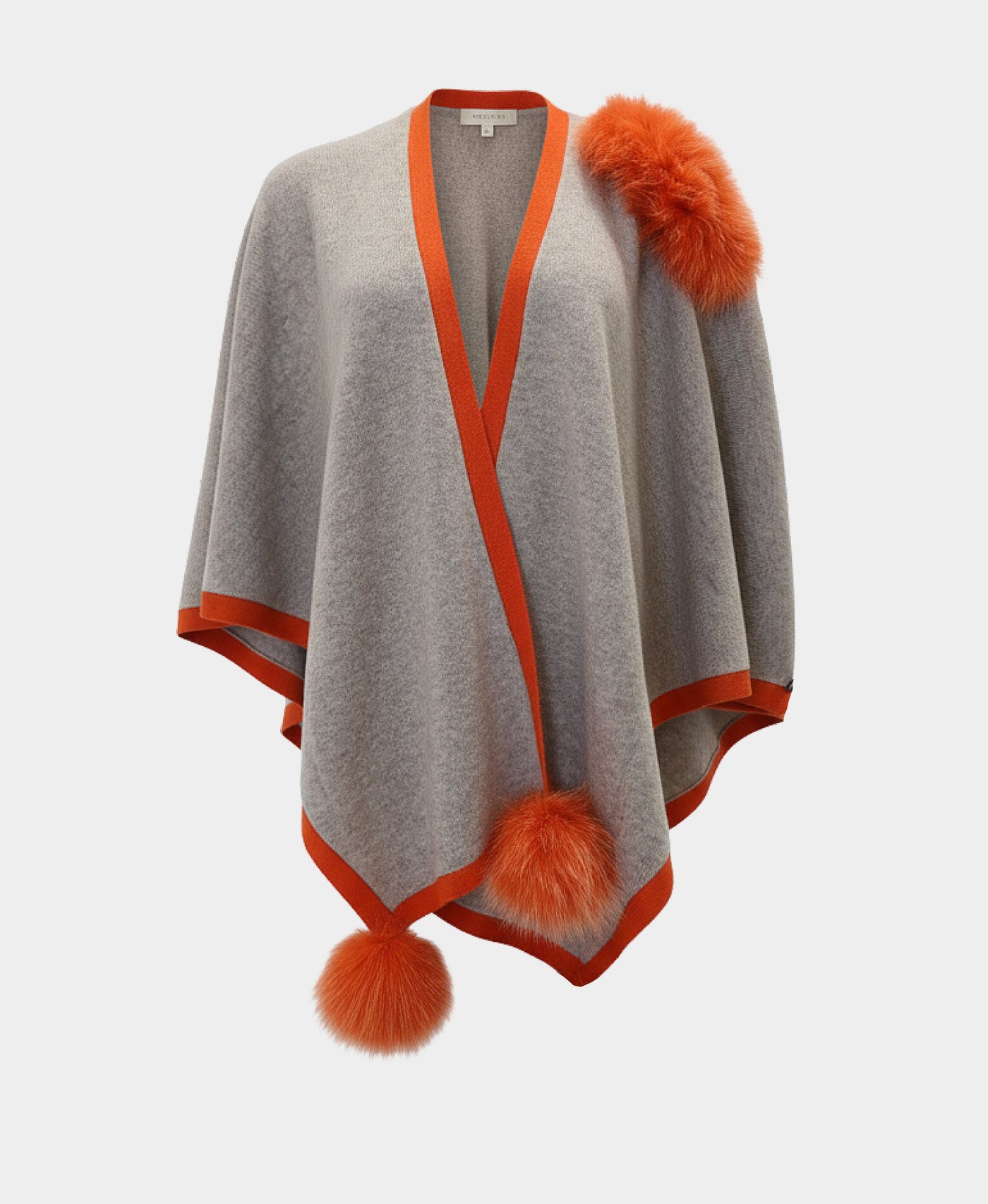 Wool Wrap w/ Fur Trim view 2