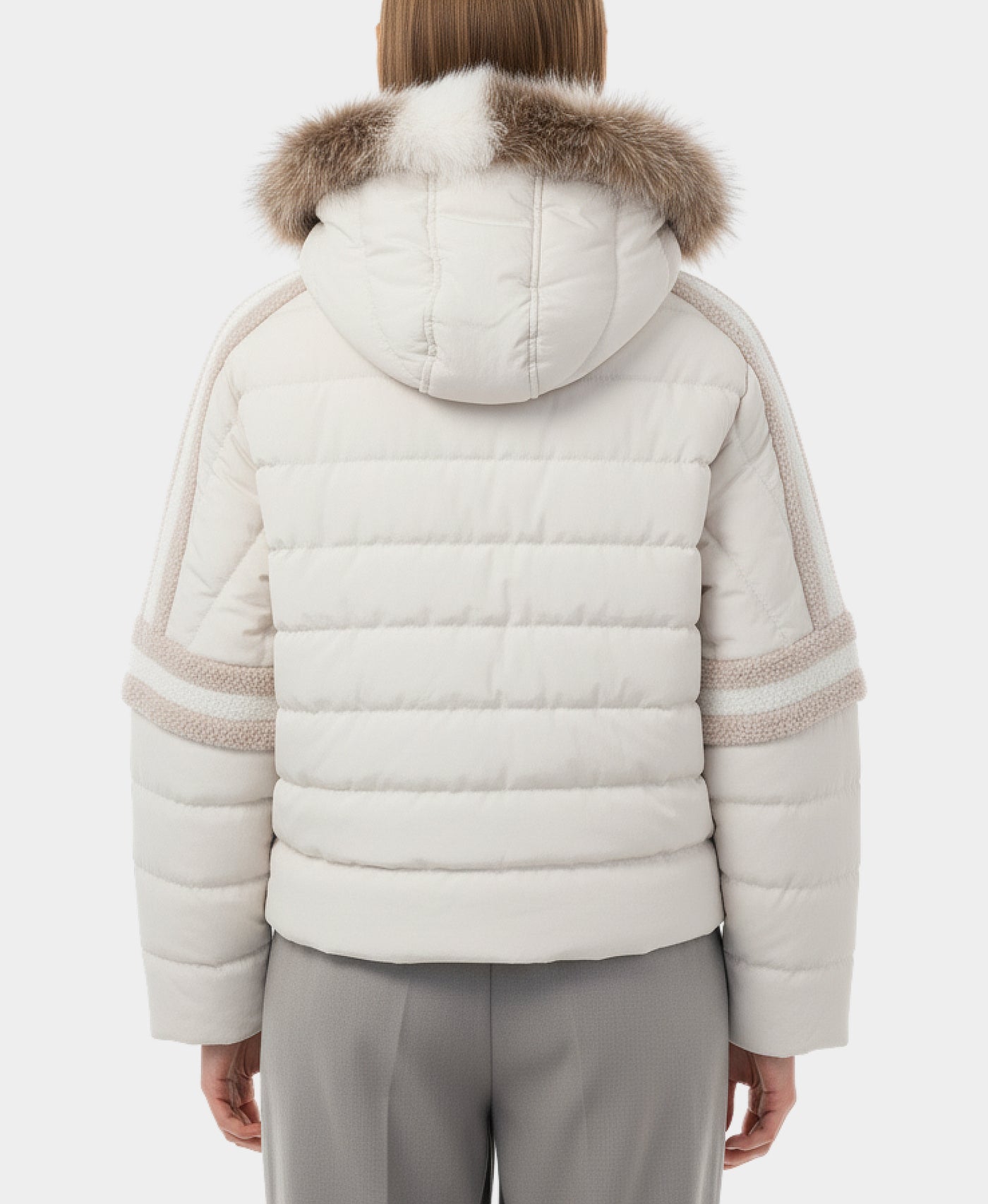 Shearling Jacket w/ Fox Fur Trim Hood view 2